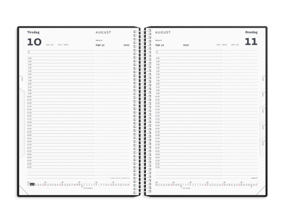 Timekalender blå PP-plast 2027
