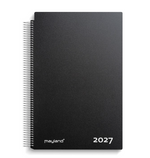Aftalekalender A4 dag sort PP-plast 2027
