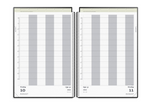 Aftalekalender A4 dag sort PP-plast 2027