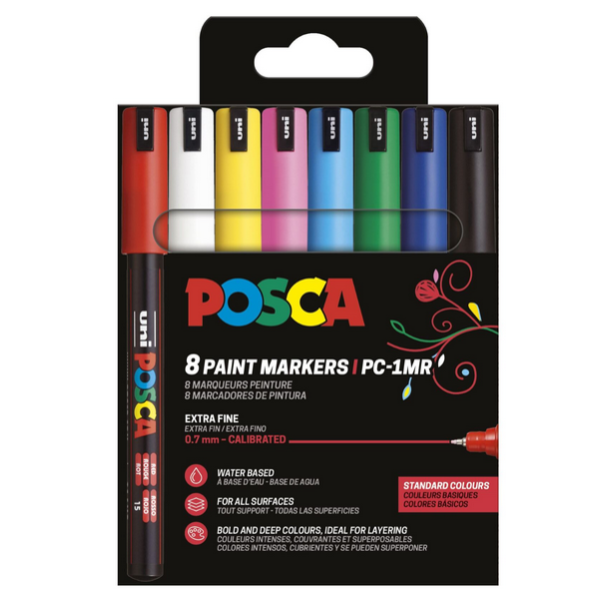 POSCA PC-1MR 8P SET BASIC COLOURS 401652