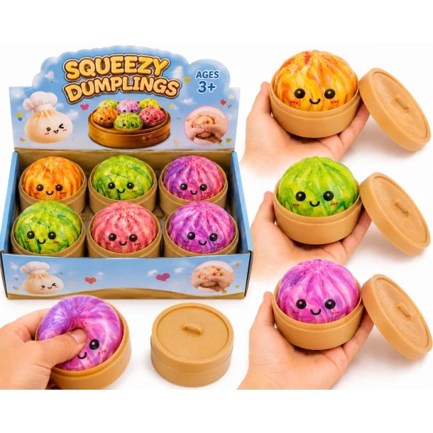 Ass Kawaii Foodiez Squishy Dumpling  8,5 cm TILBUD 2 Stk 100,-