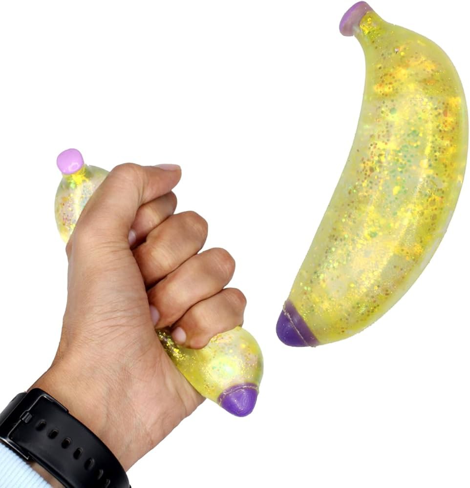 Sugar squeeze glitter banan 13 cm