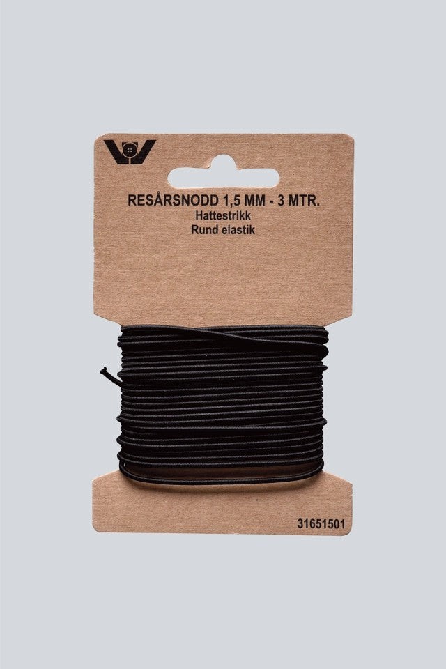 ELASTIK RUND 1,5 MM 3 MTR SB SORT