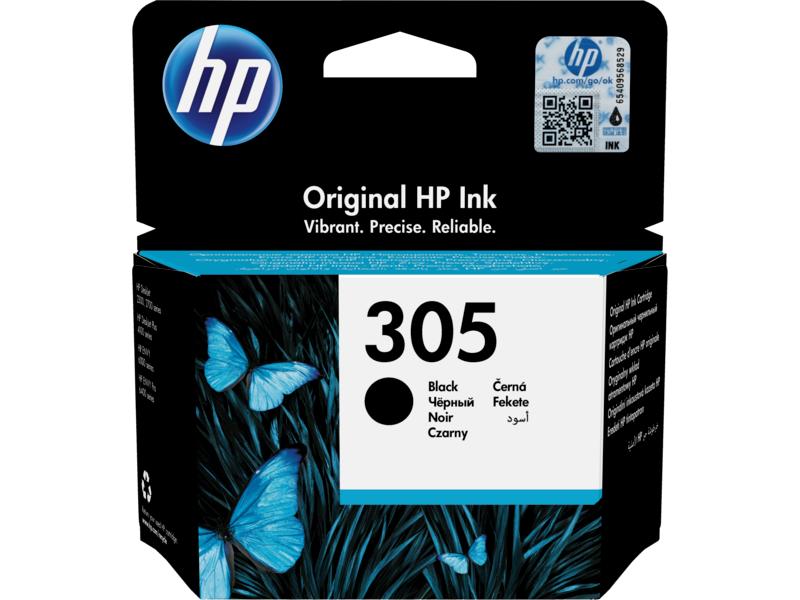 HP 305 Black Original Ink 120 pages for HP Deskjet