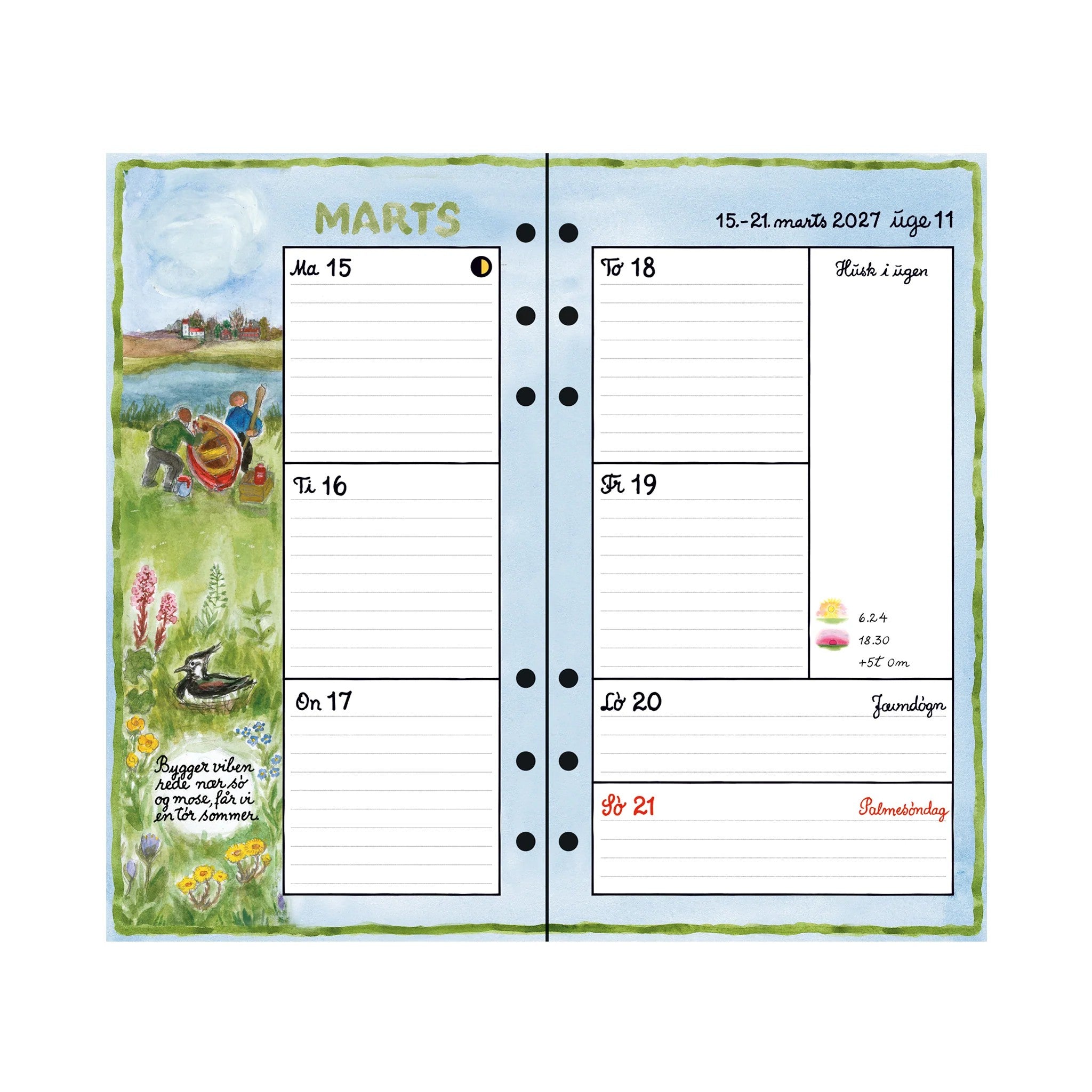 Refill Ugekalender (9,5x17 cm) 2027