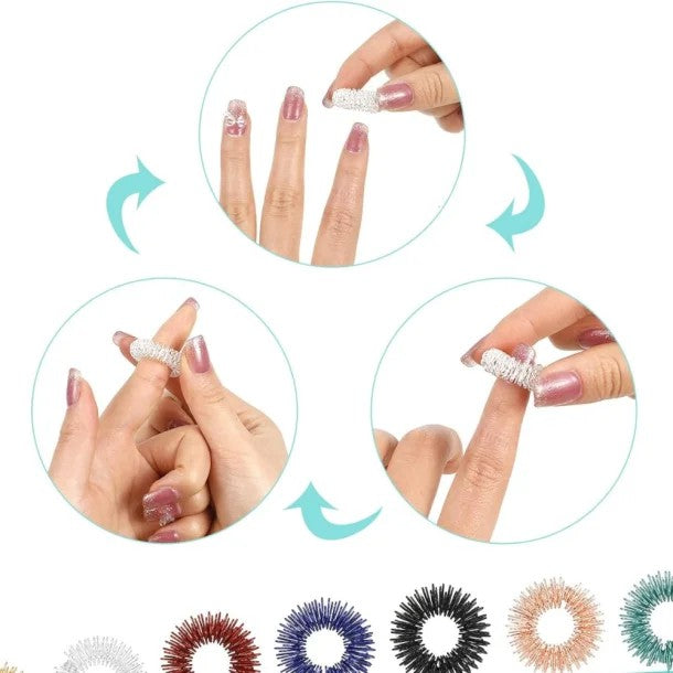 Fidget Toys Akupressur Ring - ASS Grøn-Rød og Guld