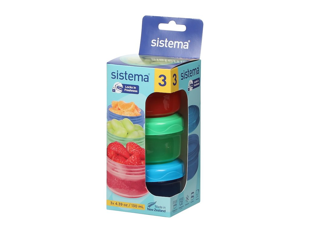 Sistema 130ml Mini Bites To Go 3 Pak