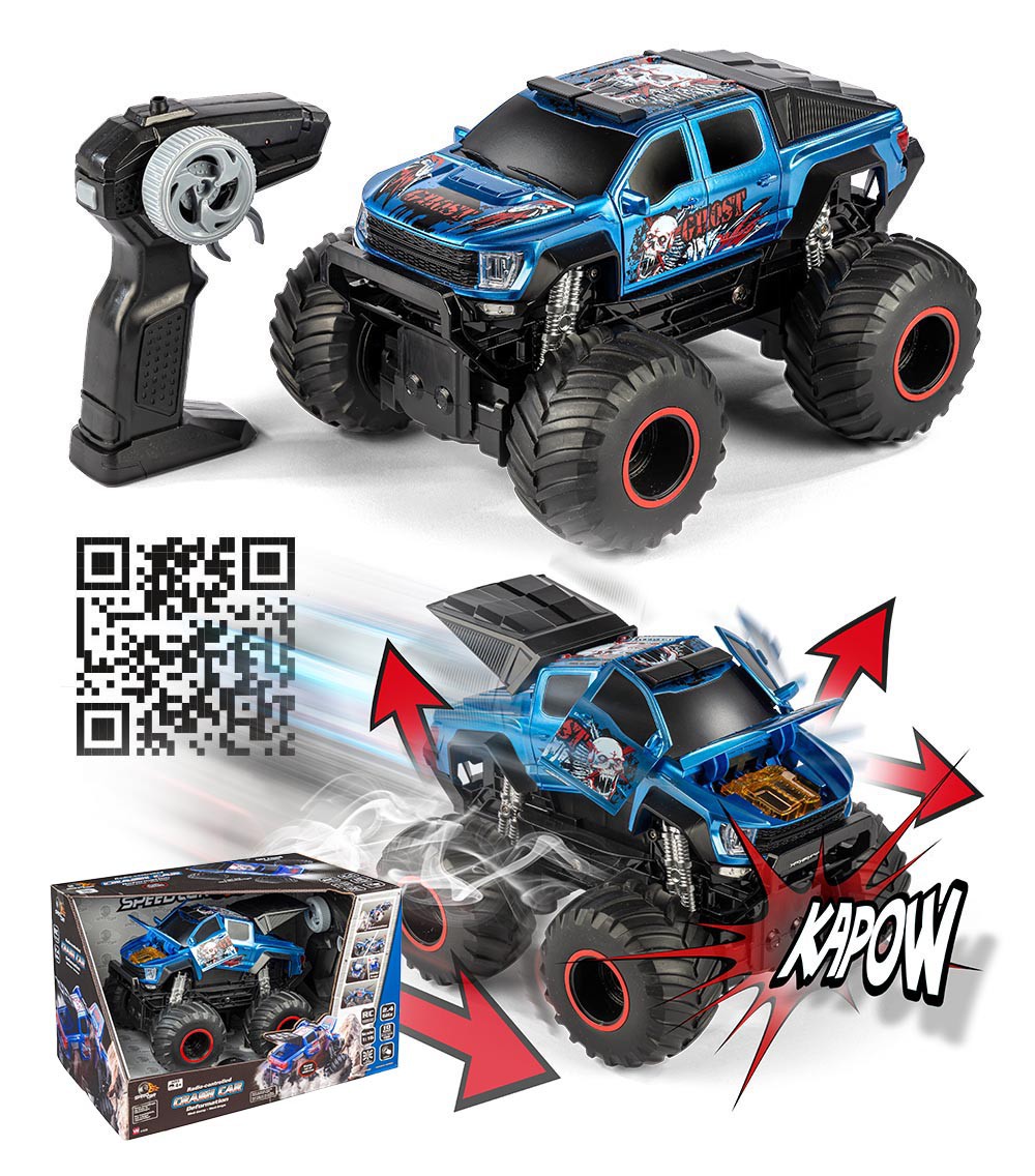 R/C Crash Car 1:16 Deform – Radiostyret Bil med Crash-Funktion 41533