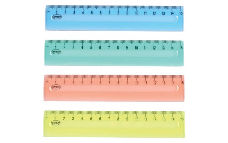 Lineal 15 cm trensparent ass