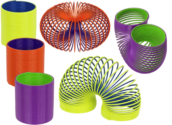 Tofarvet Spiral 9 cm – Sjov Fidget i Assorterede Farver