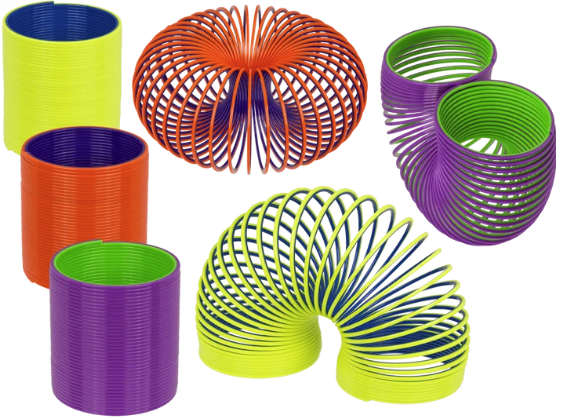 Tofarvet Spiral 9 cm – Sjov Fidget i Assorterede Farver