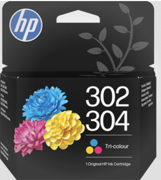 HP 302/304 Trefarvet Original Blækpatron – Cyan, Magenta & Gul