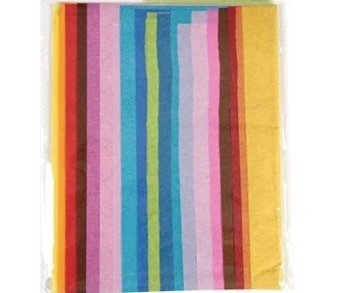 SILKEPAPIR 50X70 CM I 9 FORSKELLIGE FARVER