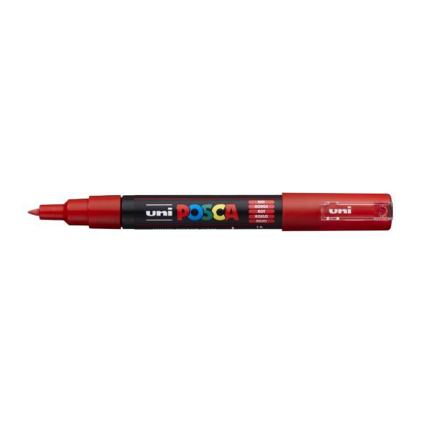 Uni POSCA Marker PC-1M Rød – 0,7-1,0 mm Ekstra Fin Spids