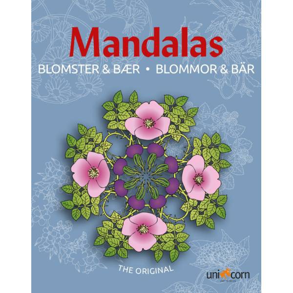 Mandalas med Blomster & Bær – Kreativ Malebog