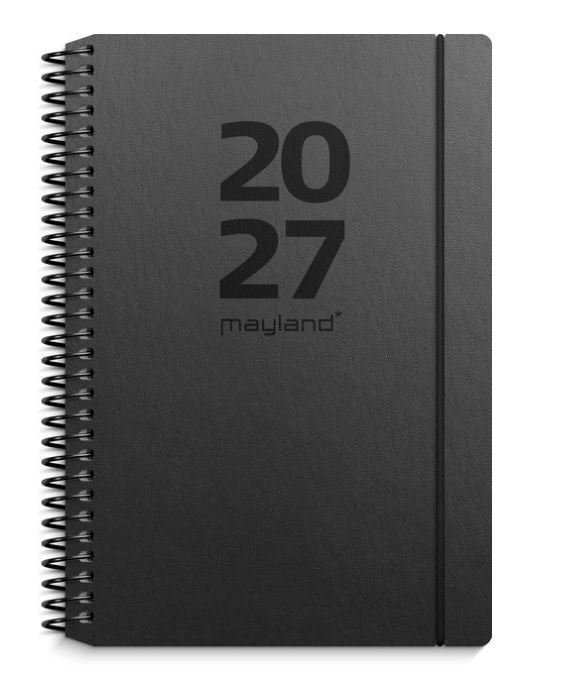 A6 Ugekalender 2027 – Tværformat Matsort Genbrugskarton 27201220