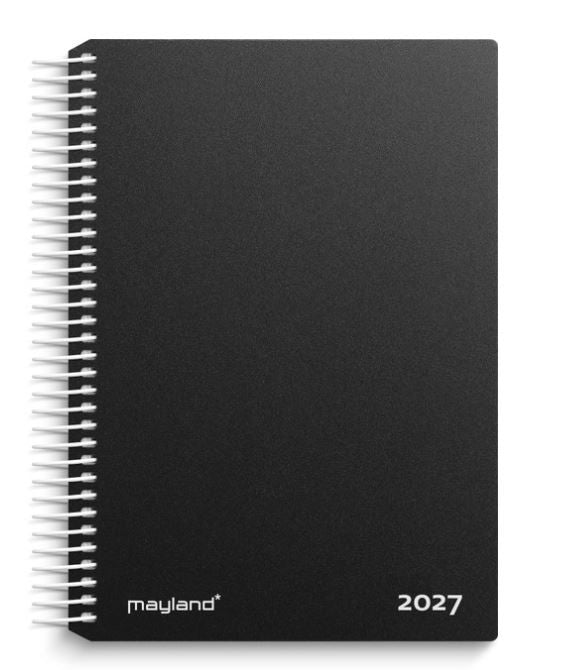 Mayland Dagkalender 2027 – Sort PP-Plast 27210000
