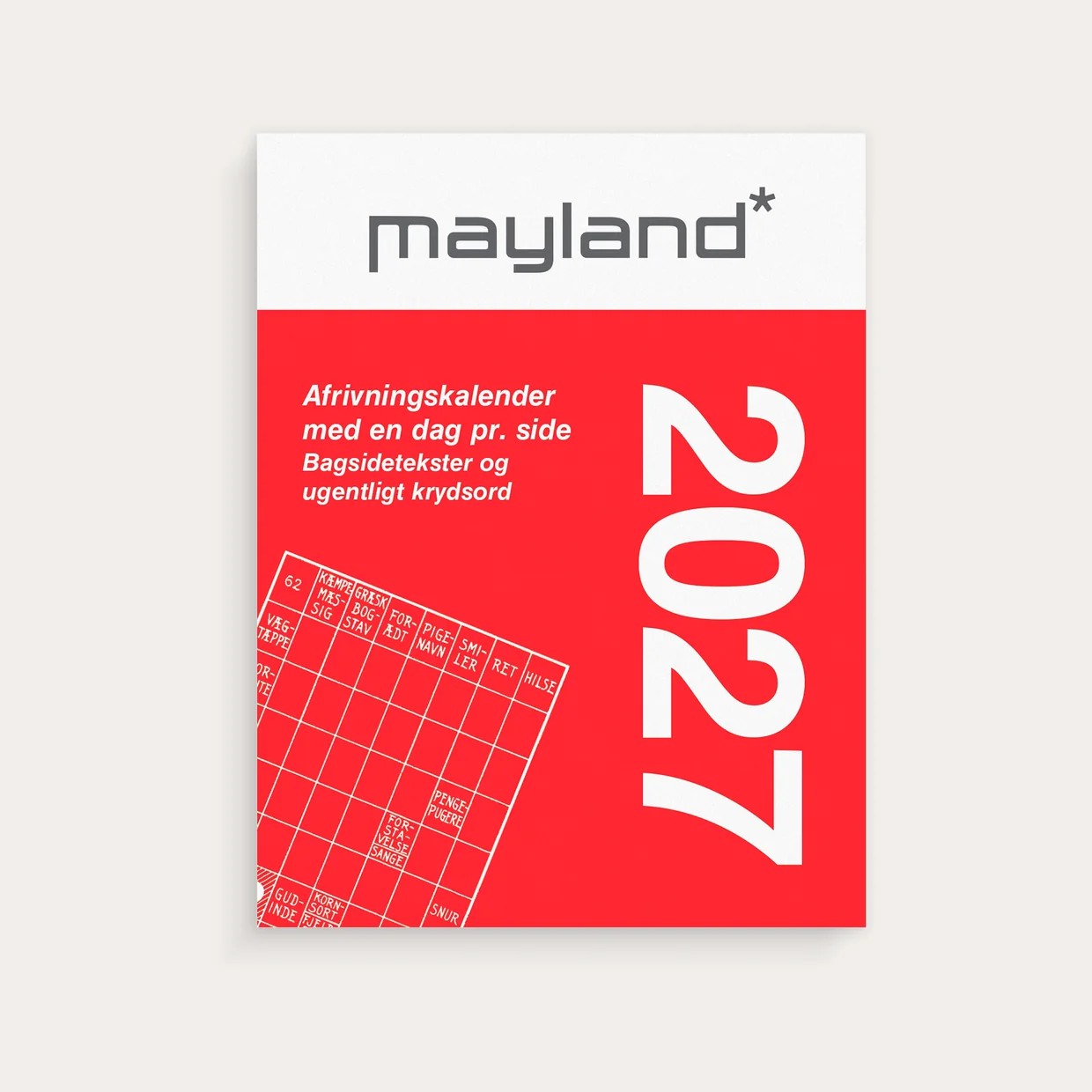 Broderikalender m/split og bagsidetekst 2027