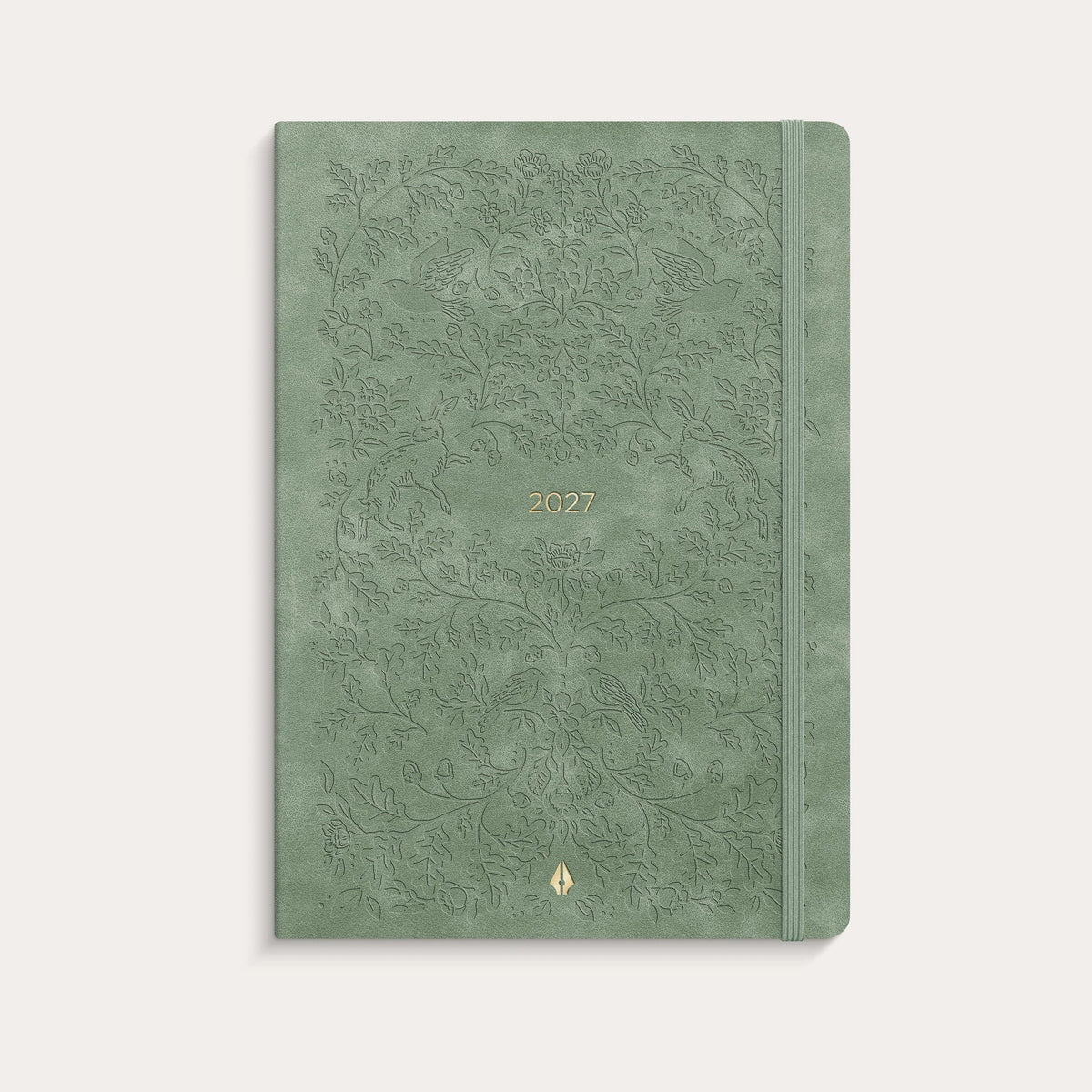 A5 Forma Deluxe ugekalender tværf. grøn kunstskind 2027