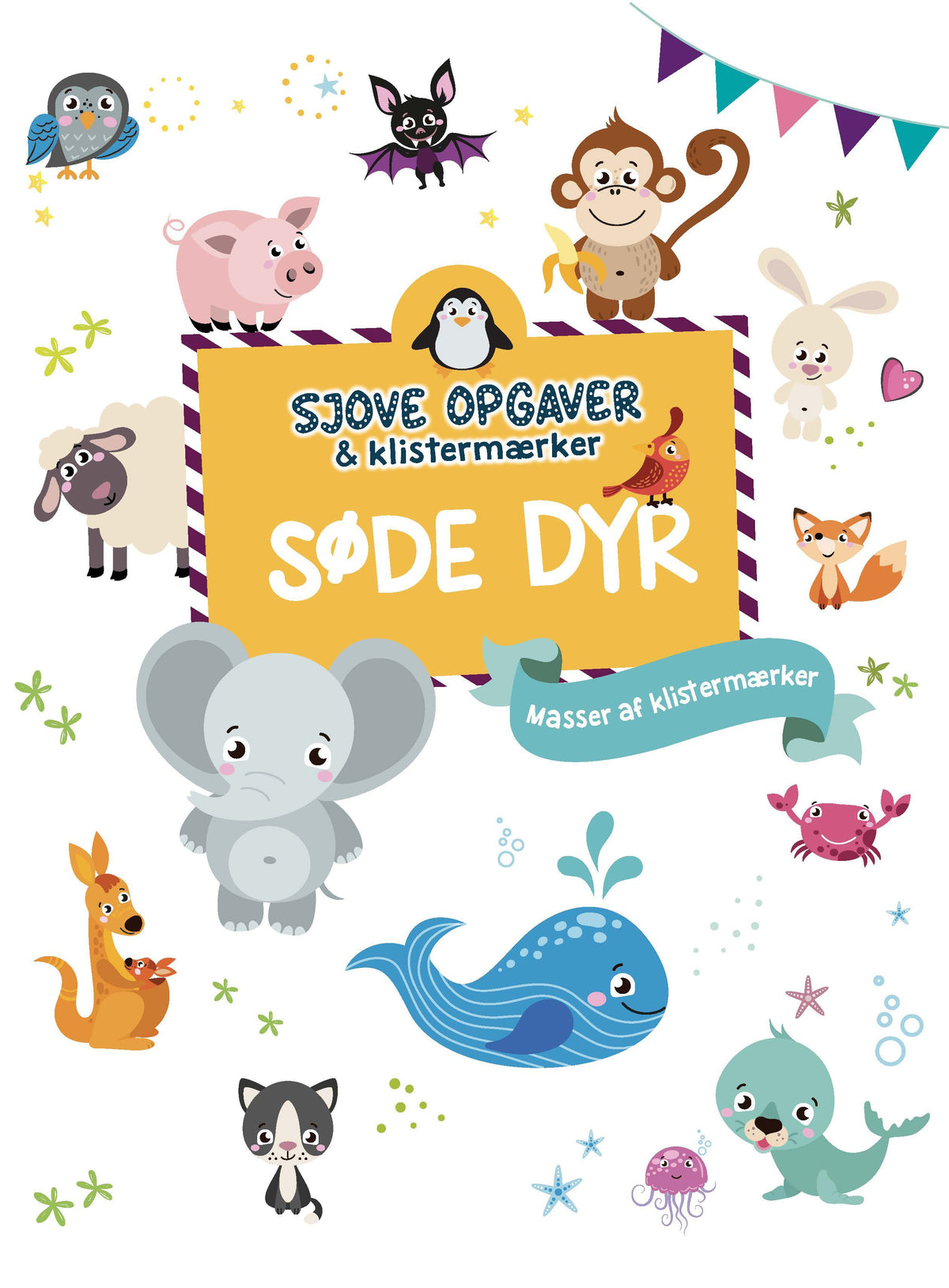 Sjove opgaver & klistermærker: Søde dyr