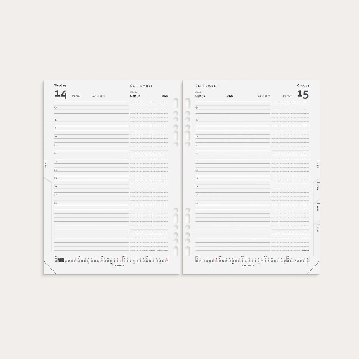 System A5 dagkalender REFILL 2027