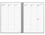 A6 ugekalender højformat matsort genbrugskarton 2027
