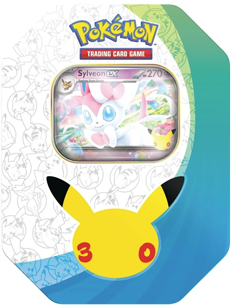 Pokémon 30th Celebration Sylveon ex Collector's Tin – 4 Boosters