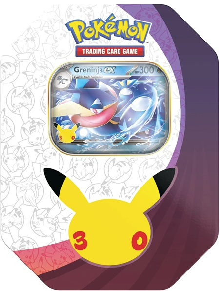 Pokémon 30th Celebration Greninja ex Collector's Tin – 4 Boosters