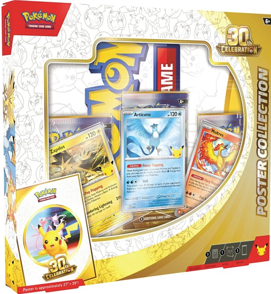 Pokémon Mega Evolution: 30th Celebration Poster Collection – 3 Boosters