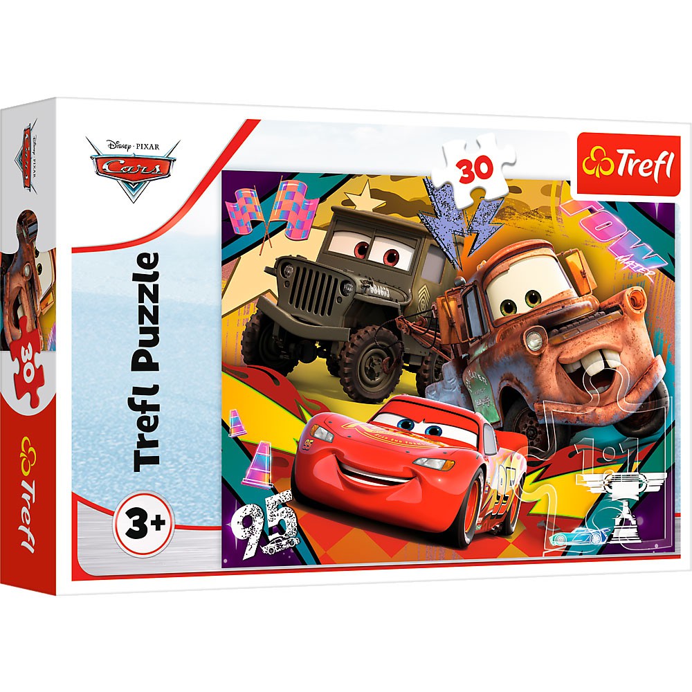Disney Pixar Cars – Speeding Cars puslespil 30 brikker