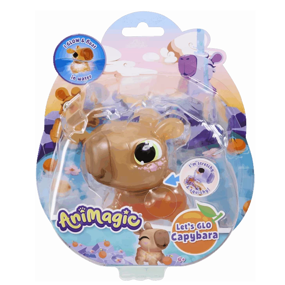 AniMagic Let’s Glo Capybara – Lysende og squishy – Assorteret