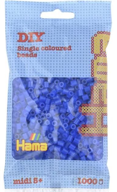 Hama Midi Perler – 1000 stk. – Neon blå 207-36