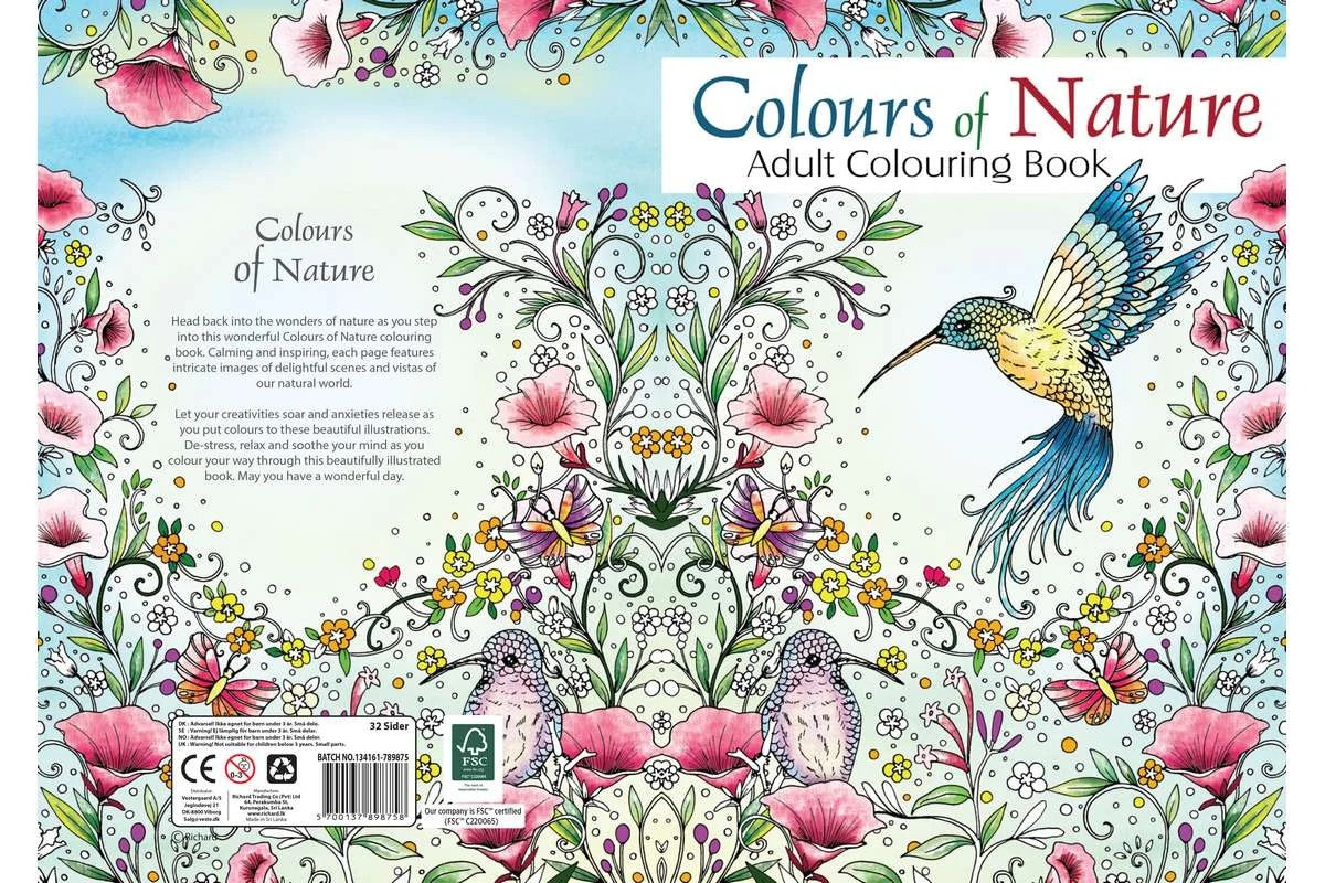Malebog A4 Colour of Nature 32 sider