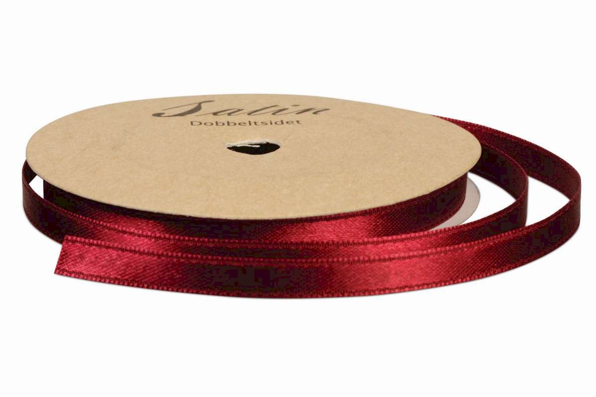 Satinbånd 3mm x 10m Bordeaux