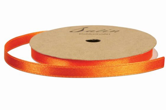 Satinbånd - 10mm & 10m orange