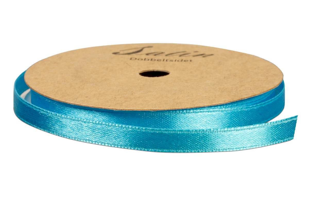 Satinbånd 3mm x 10m Turkis