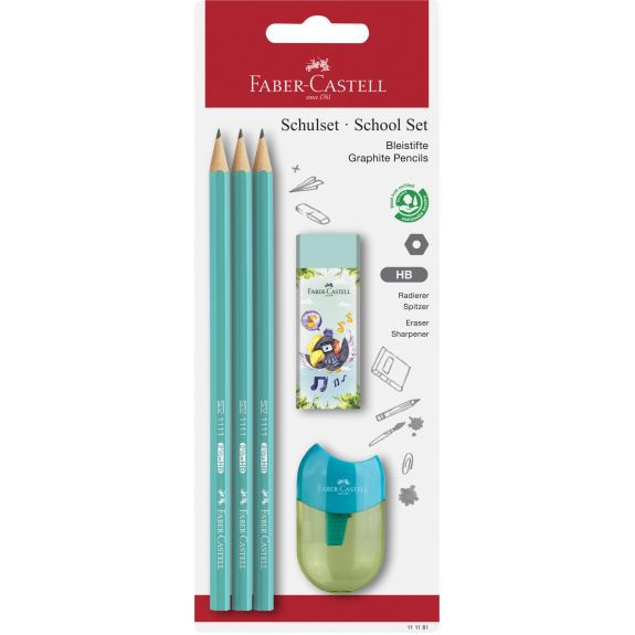 Faber-Castell skolesæt turkis