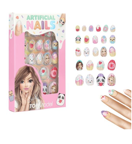 TOPMODEL ARTIFICIAL NAILS CANDY GLAM – KUNSTIGE NEGLE TIL BØRN