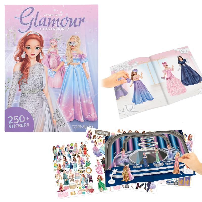 TOPMODEL GLAMOUR STICKERWORLD – KREATIV STICKERBOG MED GLAMOUR OG MODE