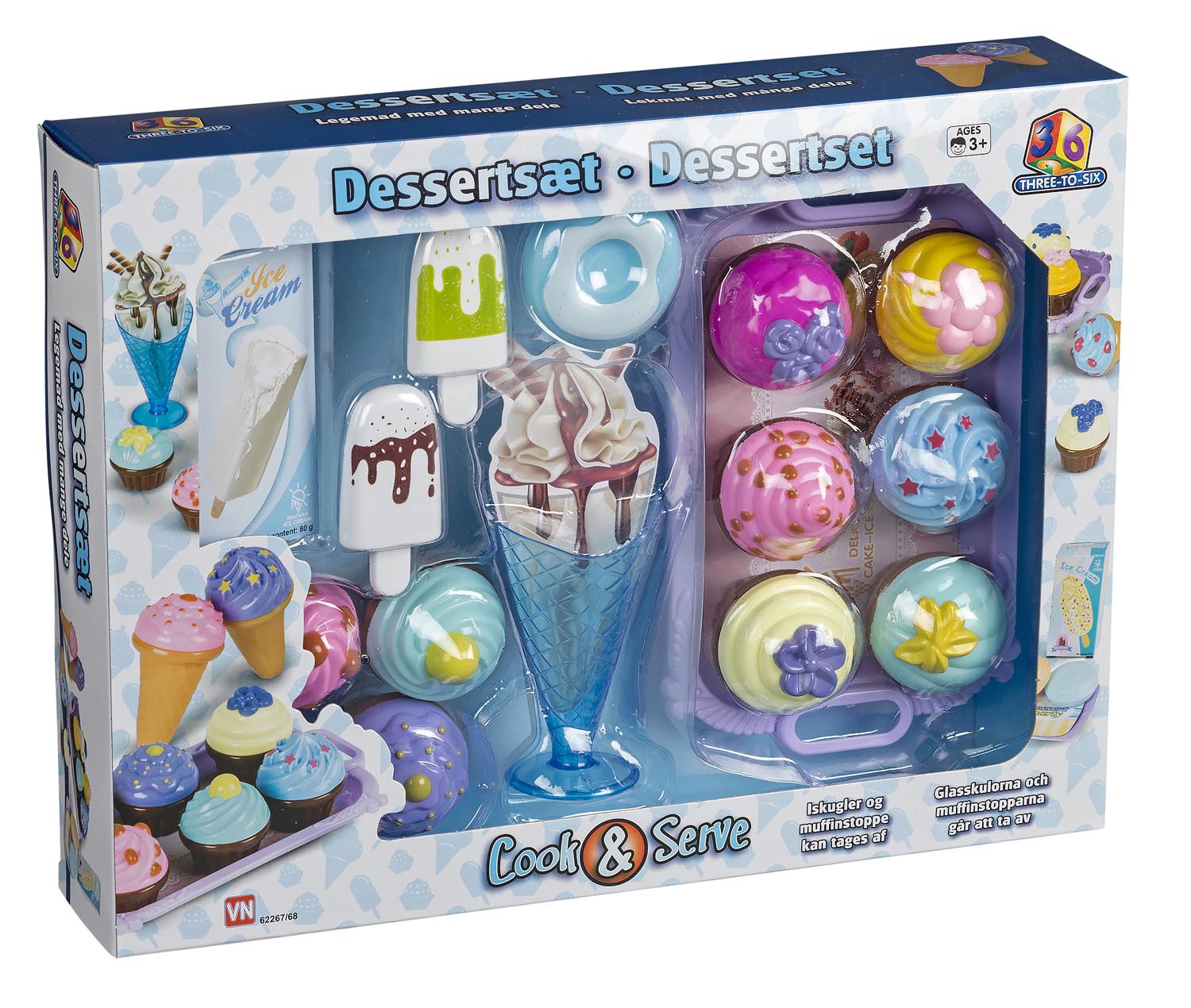 3-2-6 DESSERTSÆT i W/B - 62268