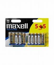 10 PAK. BATTERI MAXELL ASS